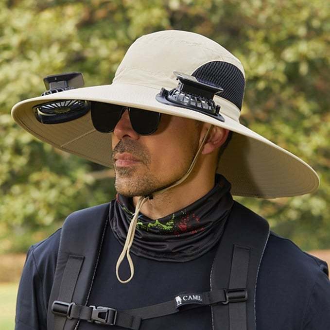  New Solar Fan Outdoor Fishing Hat