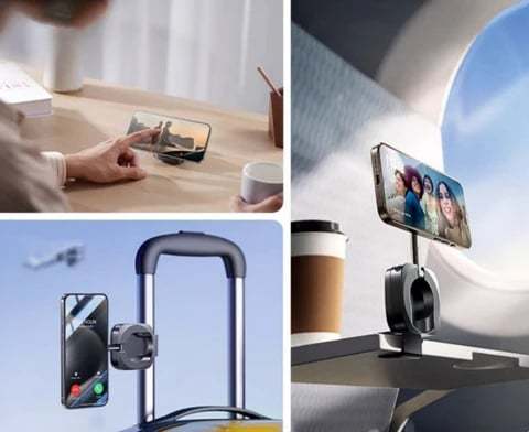 🔥Hot Sale — Foldable Extendable Rotating Travel Magnetic Phone Stand