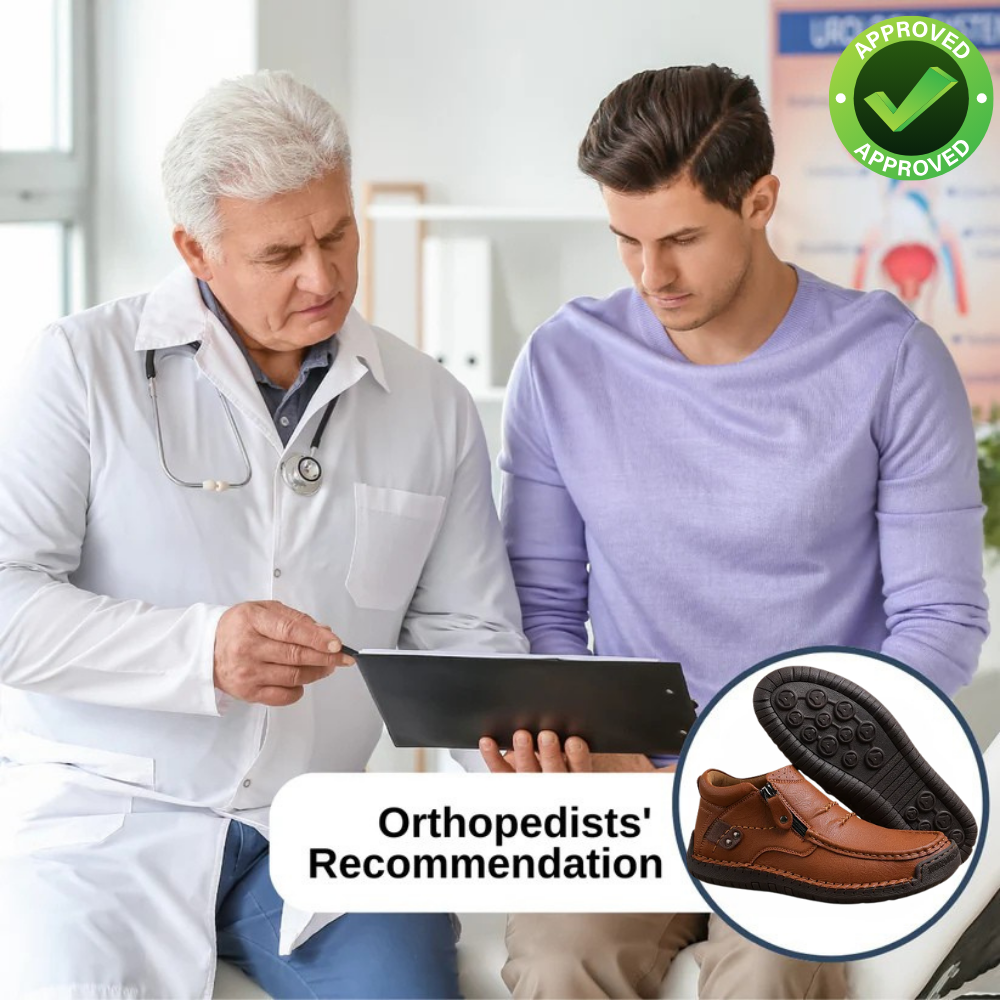 ⏰Limited Time Sale 50% OFF-Men’s Handmade Premium Leather Slip-On Driving Boots – Wide Toe, Arch Support