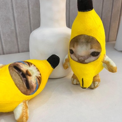 Banana Plush Pendant Cute Crying Banana Funny Key Chain