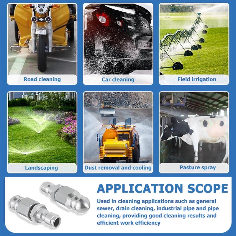 💥LAST DAY 50% OFF🌀1/4" Quick Connect Stainless Nozzle Set