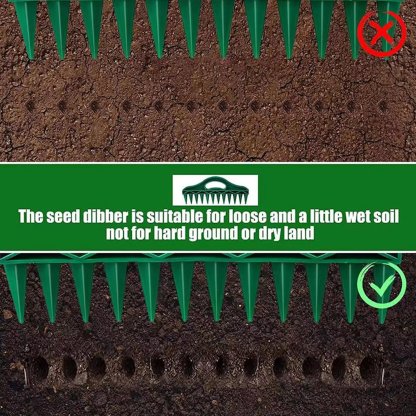 🌱Garden Seed Spacer & Dibbler – 12-Hole Precision Planting Tool