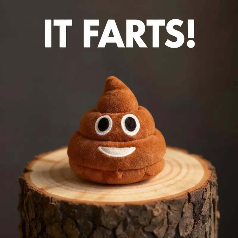 💩🤣 Farting Plush Poop Toy – Endless Laughs & Party Fun for Family & Pets