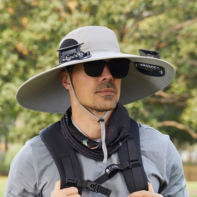 New Solar Fan Outdoor Fishing Hat