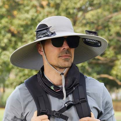  New Solar Fan Outdoor Fishing Hat