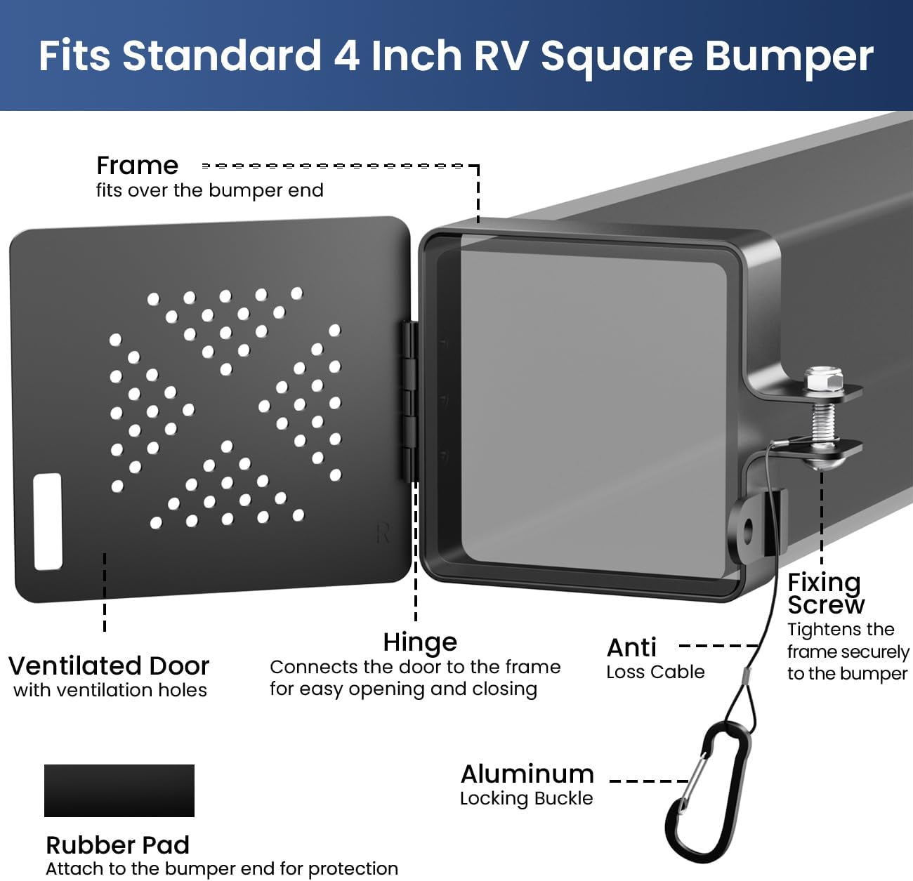 🔥Limited Time 49% Off🔥Aluminum RV Bumper End Cap -2 Pack