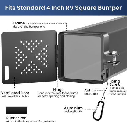 🔥Limited Time 49% Off🔥Aluminum RV Bumper End Cap -2 Pack