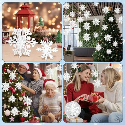 🔥Christmas 3D Snowflakes for Winter Wonderland Party Home Office ( 3Pcs )⭐❄