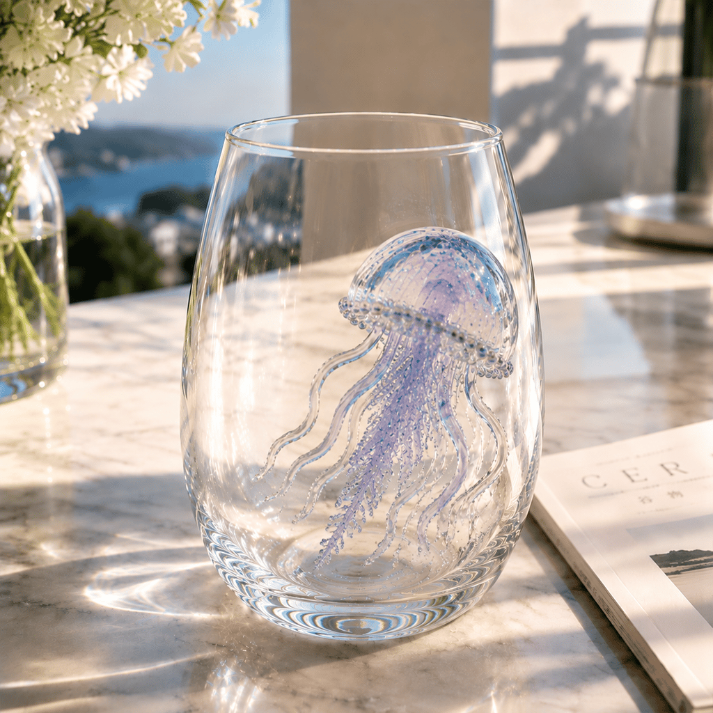 🏆Limited Time Sale 49% OFF🌊🐙3D Artisanal Blue Ringed Octopus Glassware