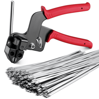 🔧 Professional Stainless Steel Cable Tie Gun Kit