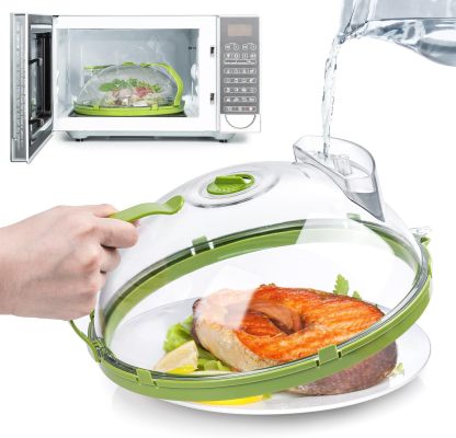 Microwave Splatter Cover with Water Steamer