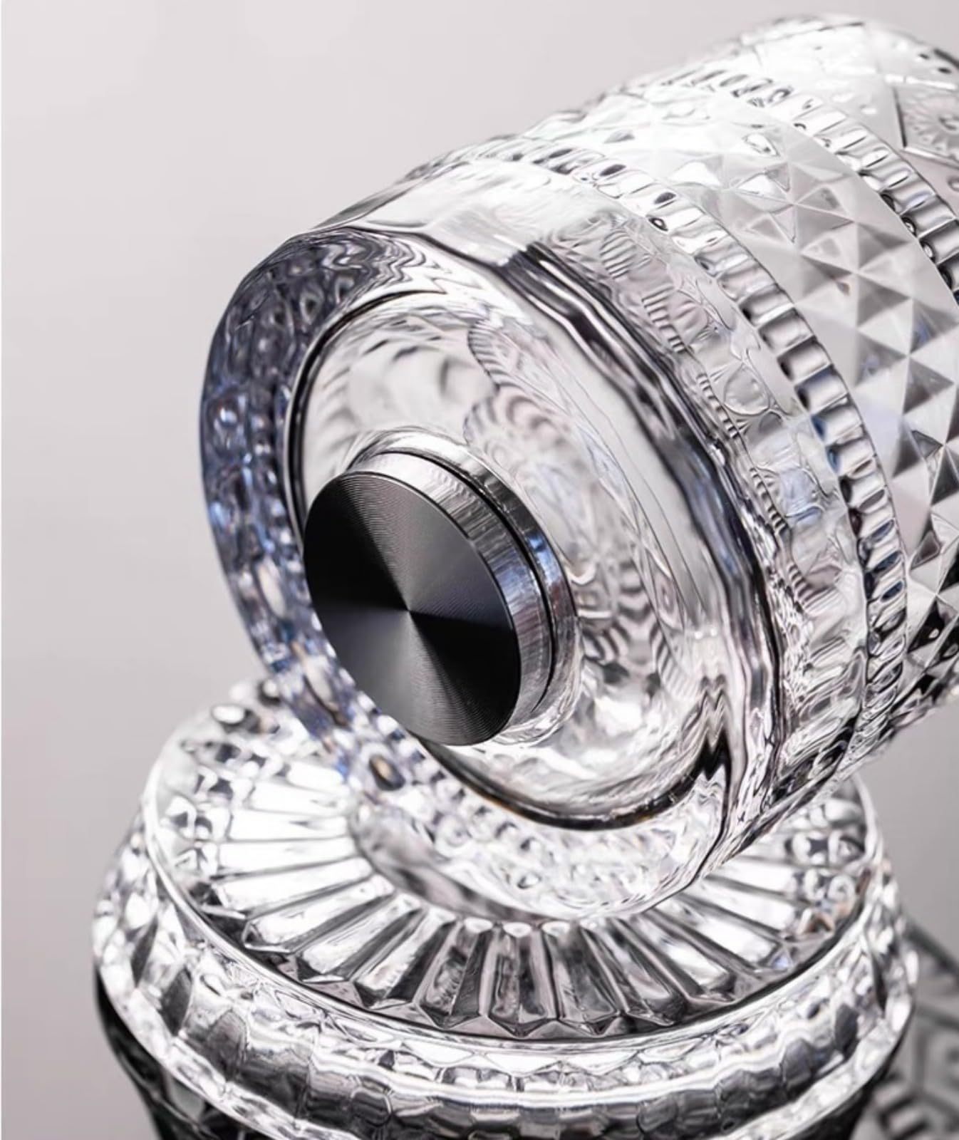 Rotating Crystal Whiskey Tumbler Glass