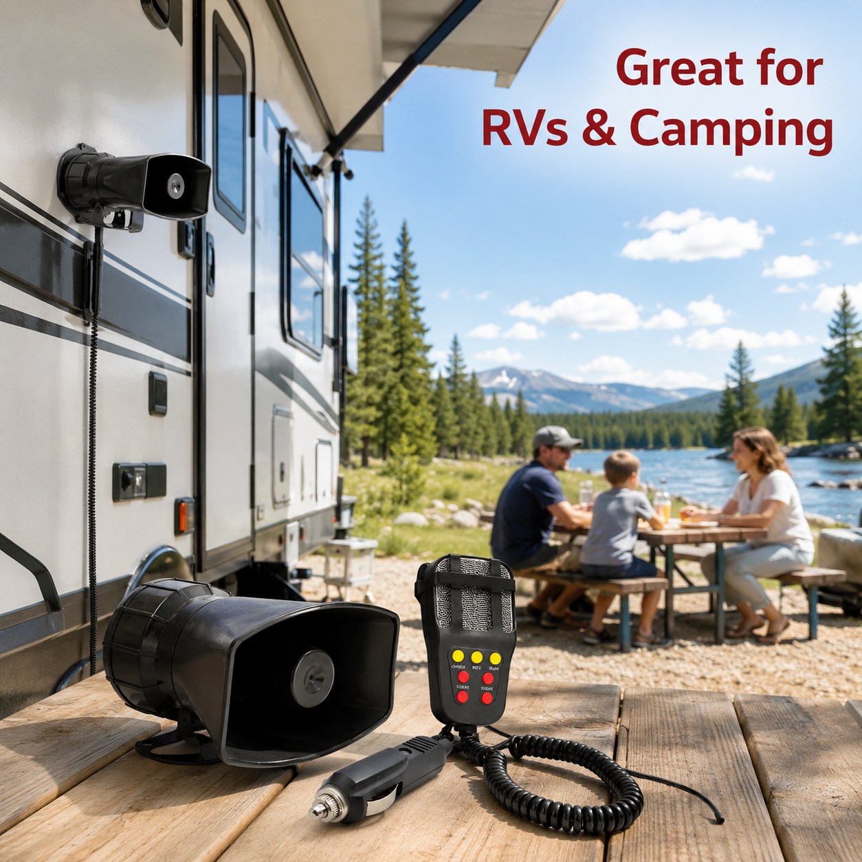 12V vehicle speaker for RVs and camping