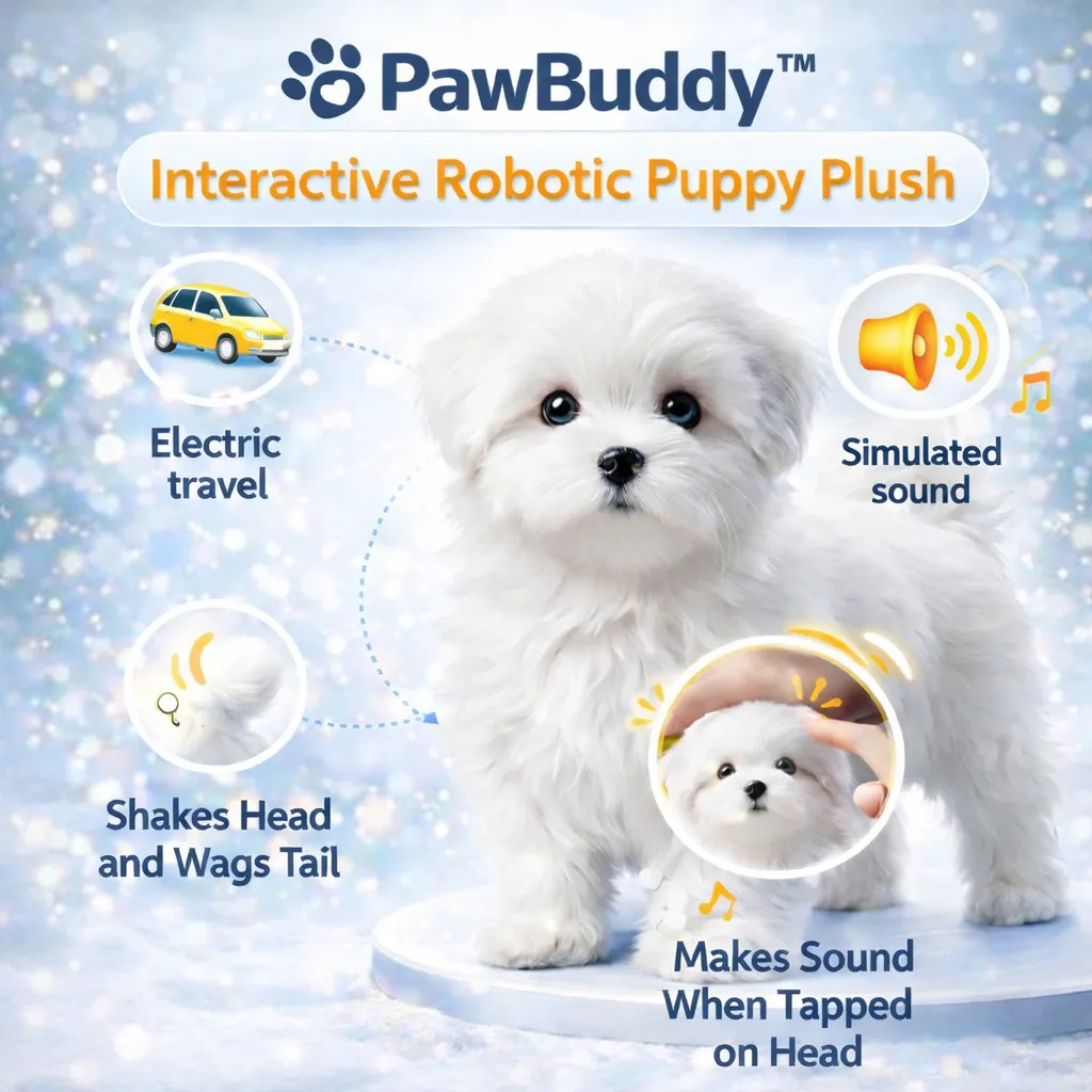 PawBuddy™ Plush Puppy AI - Interactive Toys