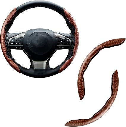 🔥Samez Carbon Fiber Silicone Anti-Slip Car Steering Wheel Cover Universal Fit🔥