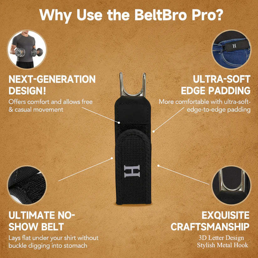 Tactical Metal Hook Elastic Belt (Unisex) - Patented No - Buckle Invisible Design | Soft Adjustable Side