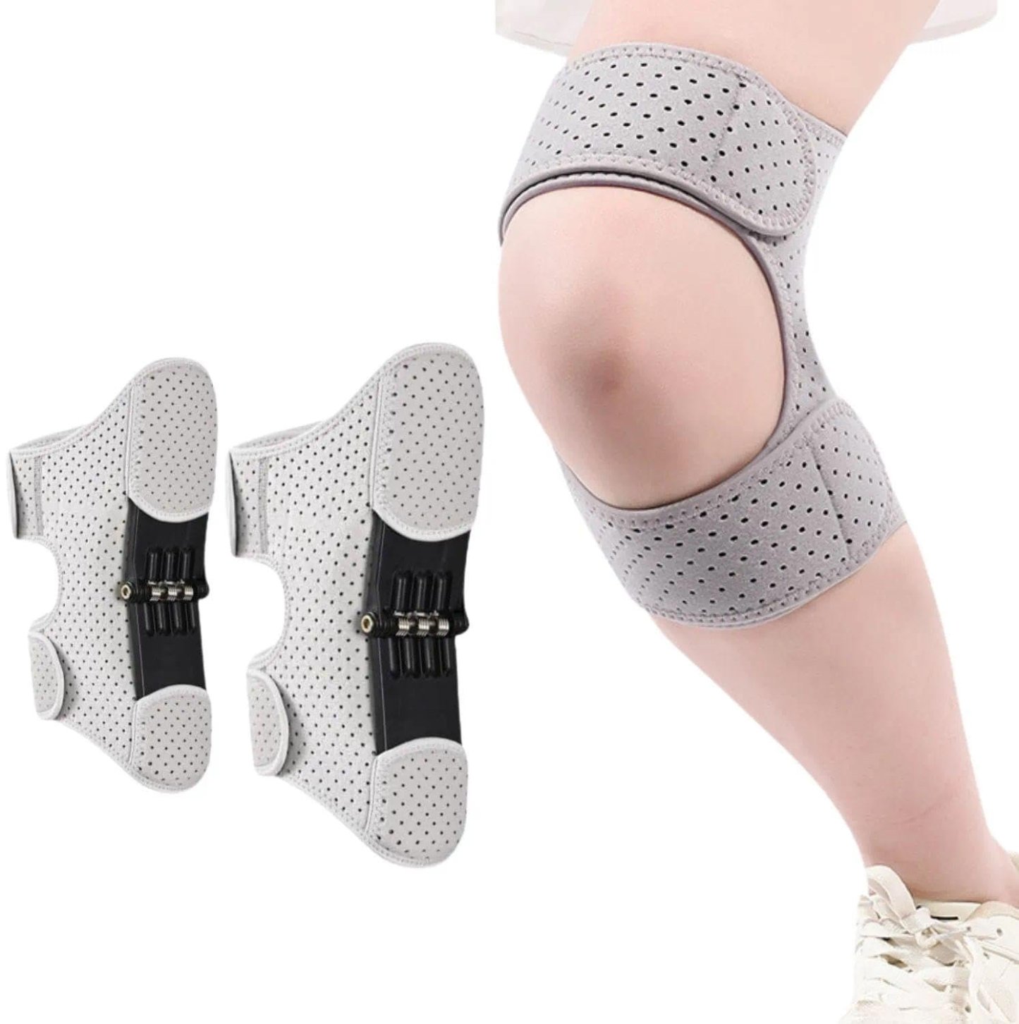🔥Hot Sale🔥Enhanced Knee Brace Stabilizer - Adjustable Triple-Spring Support for Squats, Climbing & Recovery