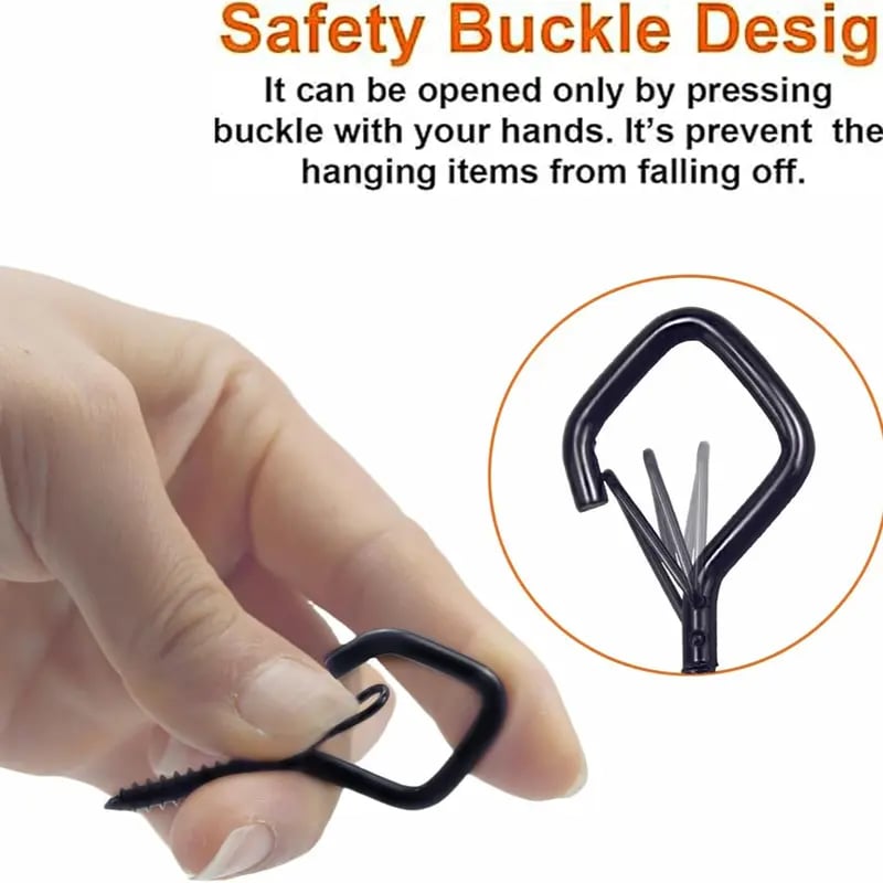 2026 Windproof & Rust-Resistant🔧Safety Screw Durable Metal Ceiling Hook