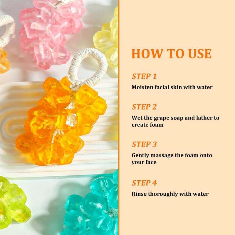 🔥LAST DAY 50% OFF- 🧼Handmade DIY Decorative Grape Soap🫧