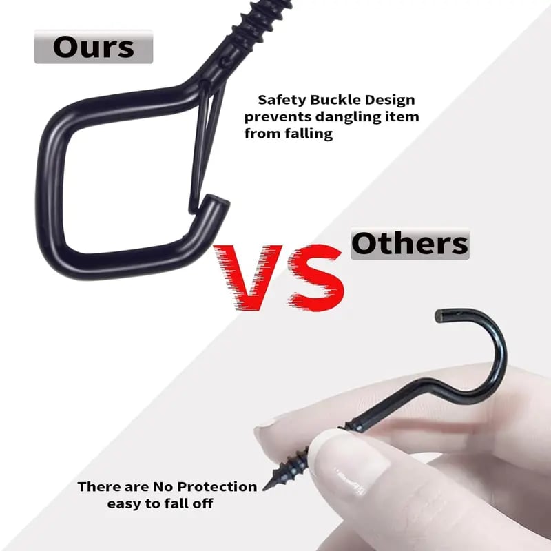 2026 Windproof & Rust-Resistant🔧Safety Screw Durable Metal Ceiling Hook