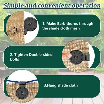 💥Last Day Promotion 🔥Shade Cloth Heavy Duty Lock Grip