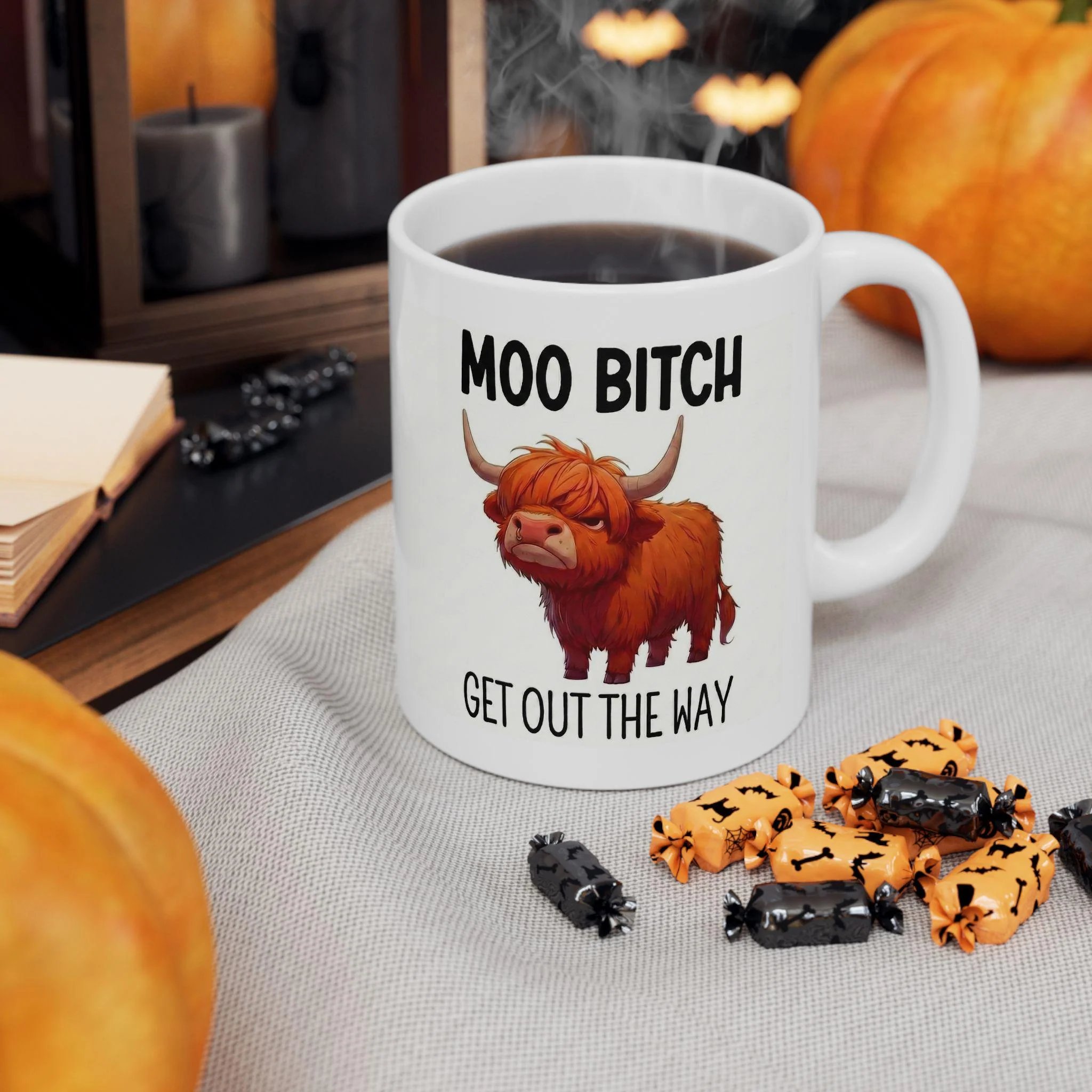 💥LAST DAY SALE 49% OFF⏰Moo Bitch Get Out The Way Highland Cow Mug