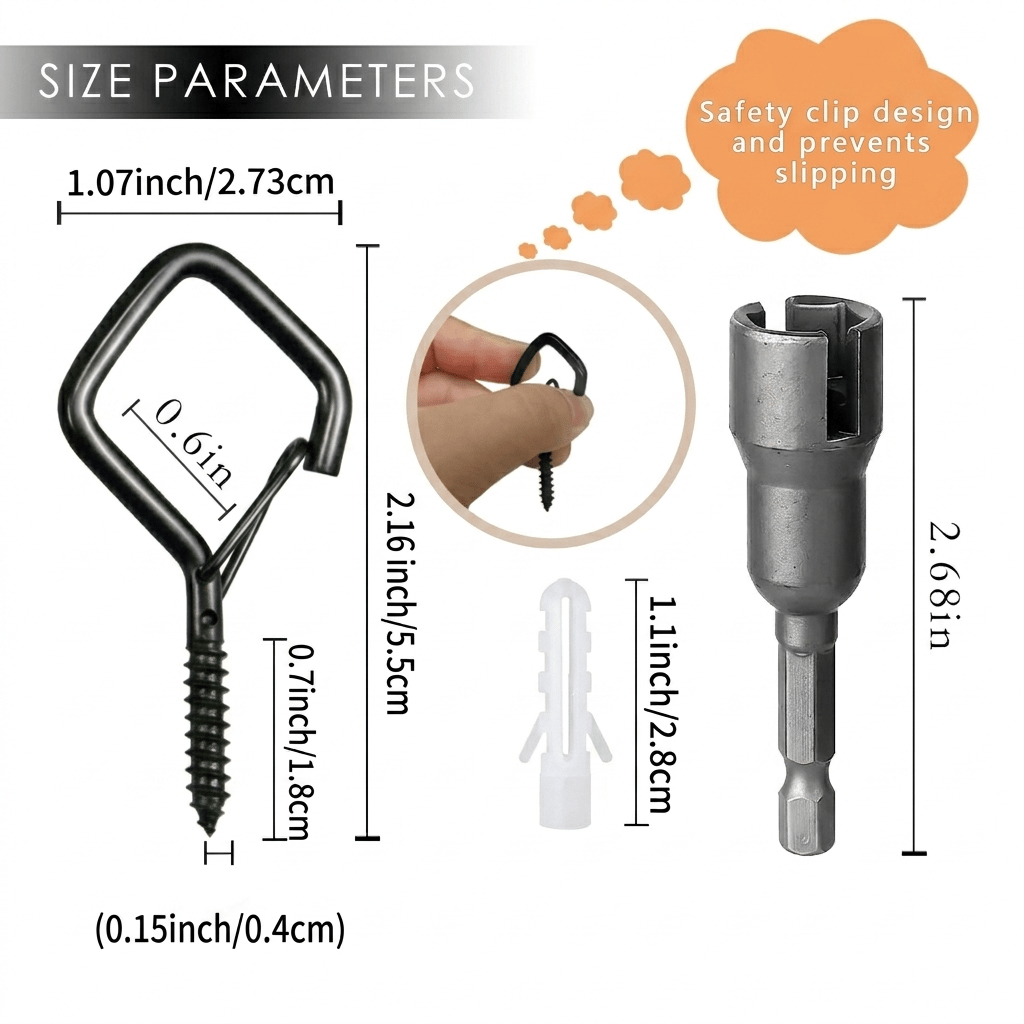 Size and Safety Clip Details