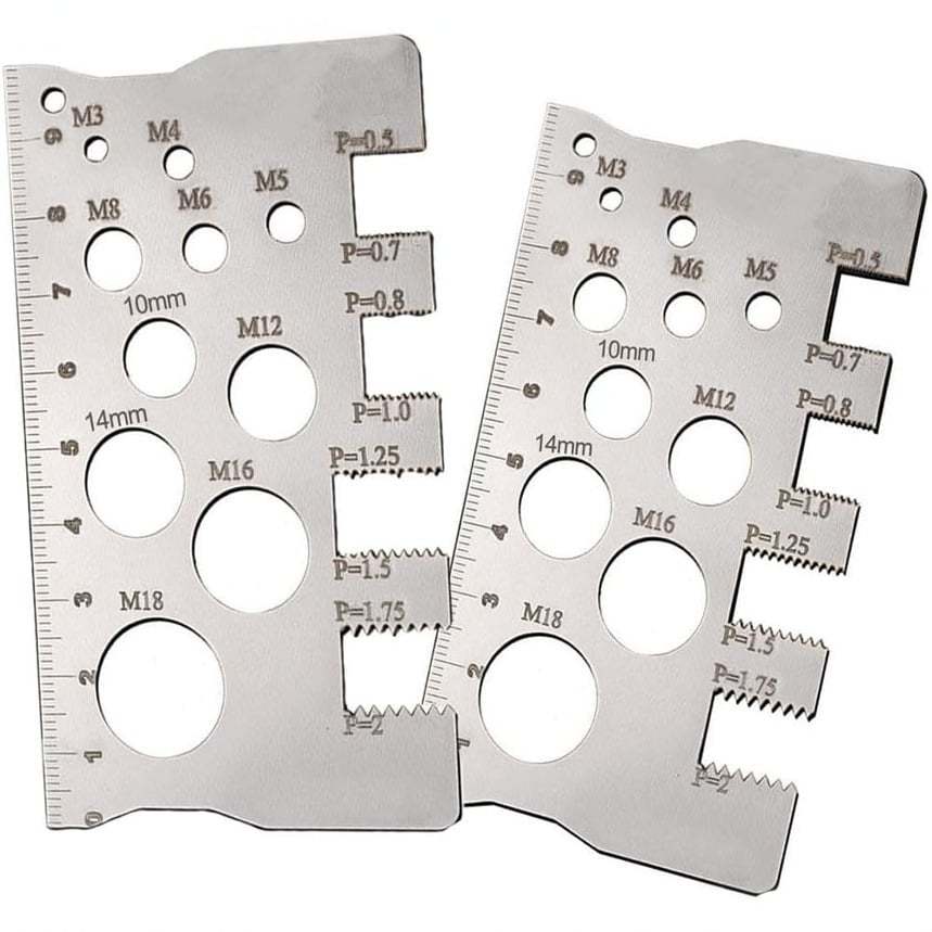 💥Stainless Steel Double-Sided Bolt Gauge Card