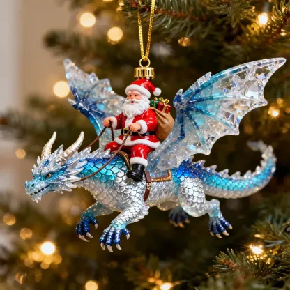 Santa's Dragon Riders Ornament Collection