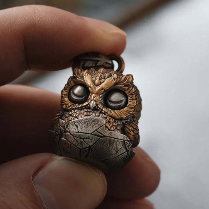 🔥Last Day 49% OFF - 🦉Handmade Owl Fidget Pendant