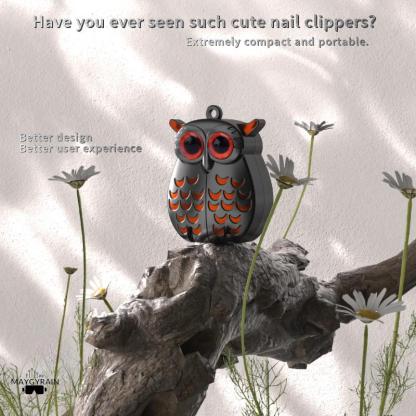🔥Hot Sale🦉Owl Keychain Nail Clipper