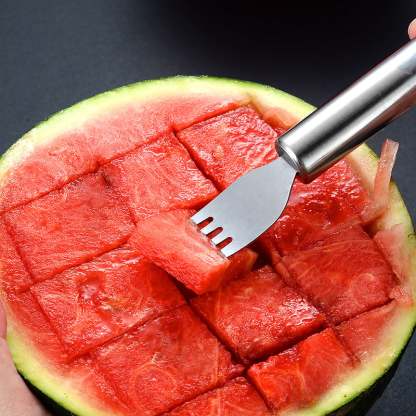 🍉✨ 2-in-1 Fruit Cutter & Fork – For Quick and Easy Fruit Serving! 🍓