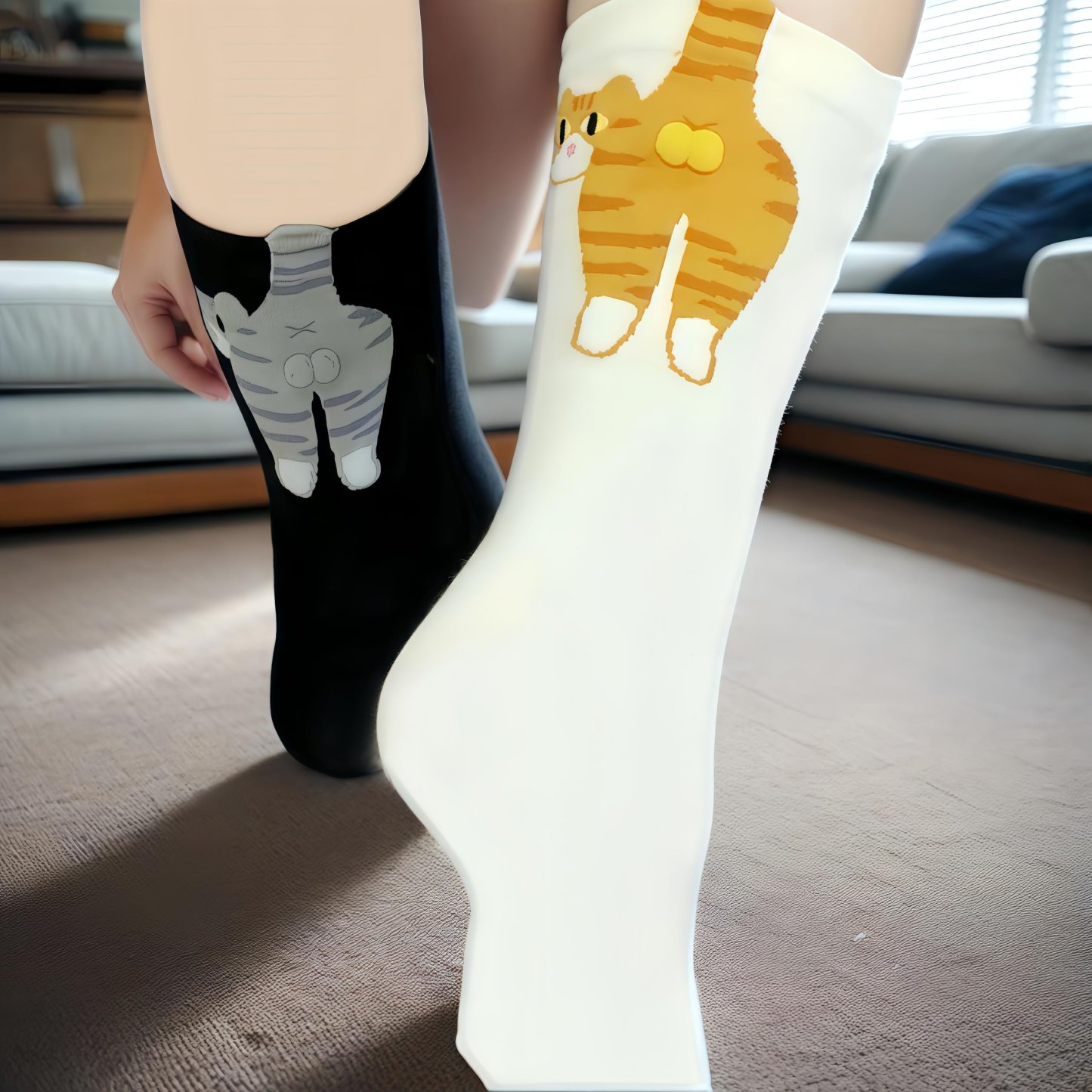 HOT SALE 🔥3D Cat Socks with Fuzzy Balls!