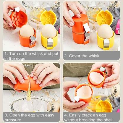 🔥Last Day 49% OFF🔥Efficient Egg Cracking Tool, Handy Egg Separator(BUY 2 GET 1 FREE NOW)