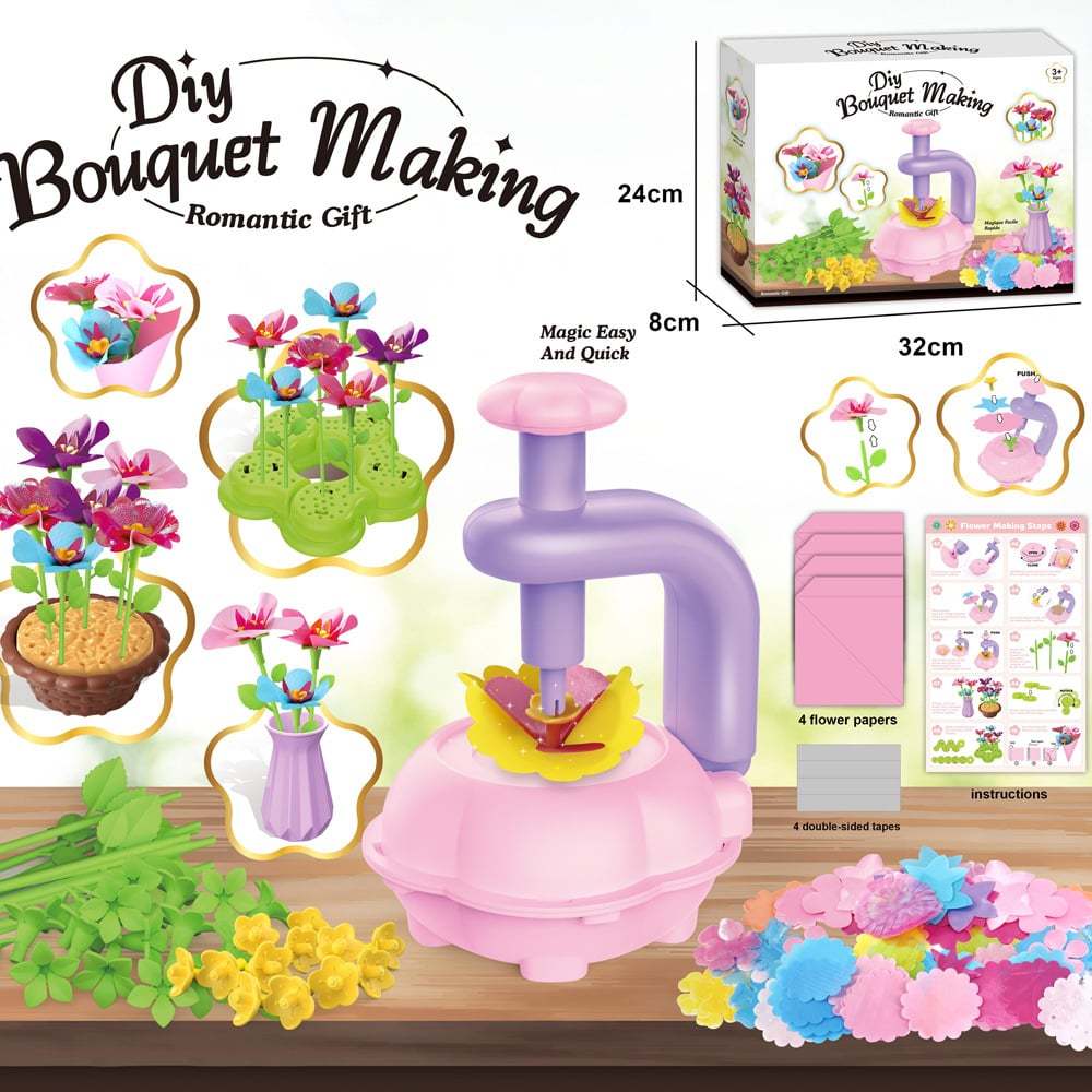 🎁Last Day Sale 49% OFF🔥Fabric Flower Bouquet Craft Kit – DIY Arts & Crafts, Creative Toy Gift
