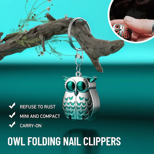 🔥Hot Sale🦉Owl Keychain Nail Clipper