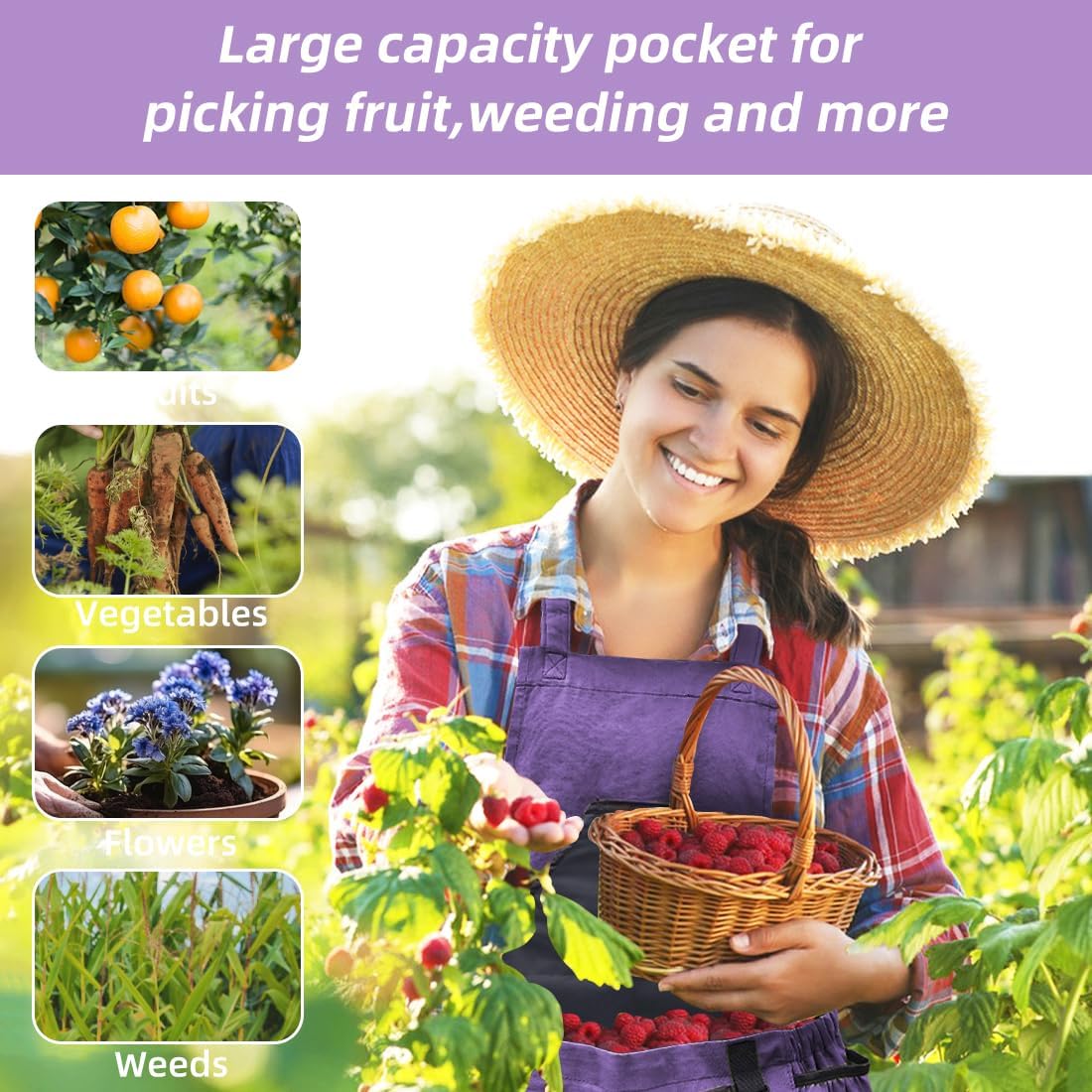 🌿 Heavy-Duty Gardening Apron – Hands-Free, Comfortable & Durable! 🌿