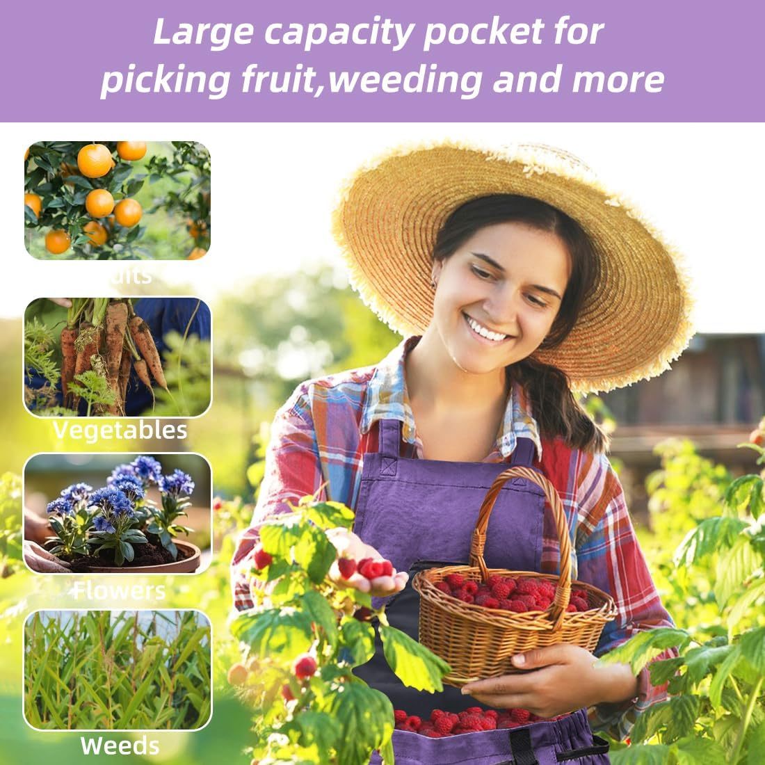 🌿 Heavy-Duty Gardening Apron – Hands-Free, Comfortable & Durable! 🌿