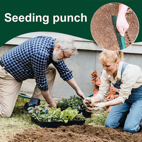 🌱Garden Seed Spacer & Dibbler – 12-Hole Precision Planting Tool