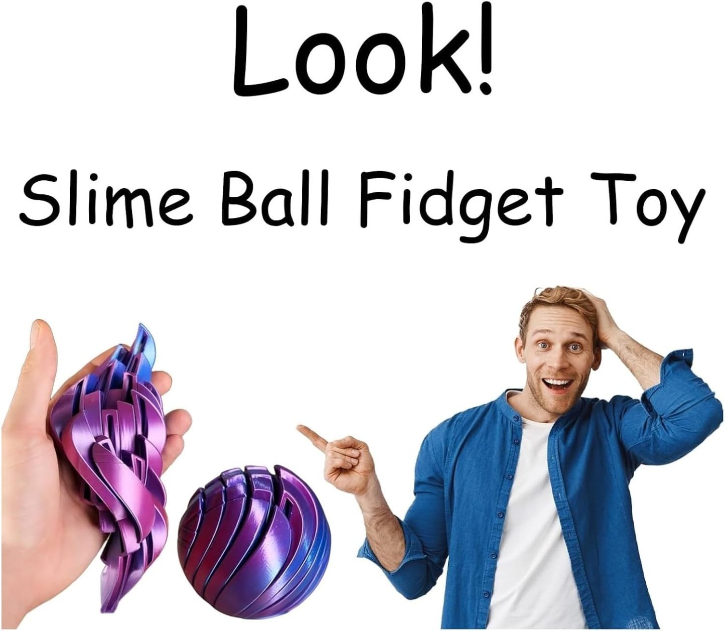 ❤😜3D Printing Slime Ball Fidget Toy👍🎁