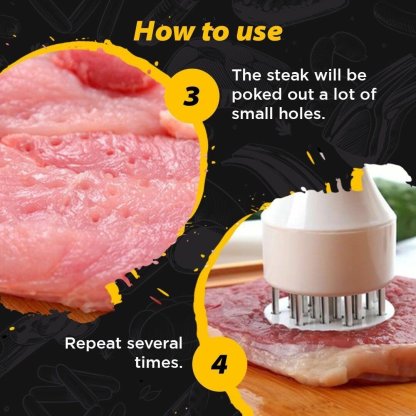 🎅Christmas Hot Sale Promotion-49% OFF-🥩Stainless Steel Meat Tenderizer Needle 21 Pin Steak BBQ Kitchen Cooking Tool