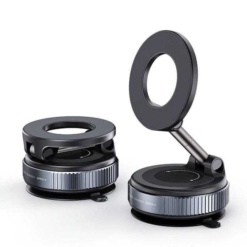 🔥 Retractable Car Phone Mount - 360° Magnetic Holder