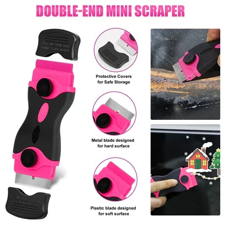 🔥2-in-1 Scraper Tool Set （with 20Pcs Razor Blades） ， Removing Window Labels