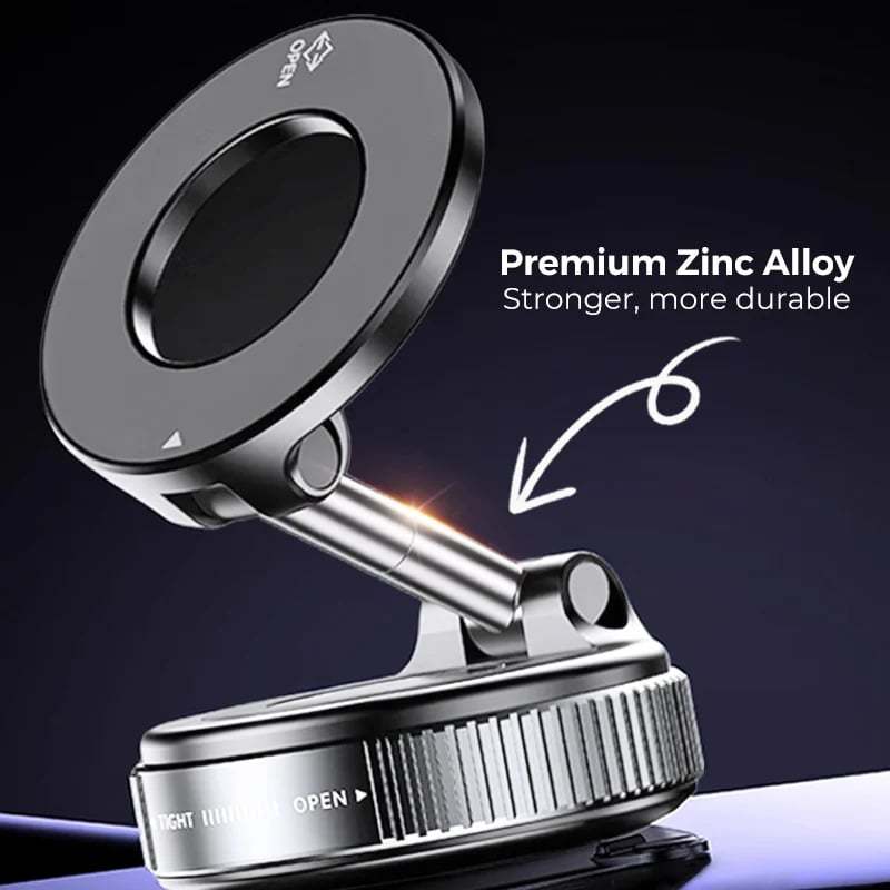 🔥 Retractable Car Phone Mount - 360° Magnetic Holder