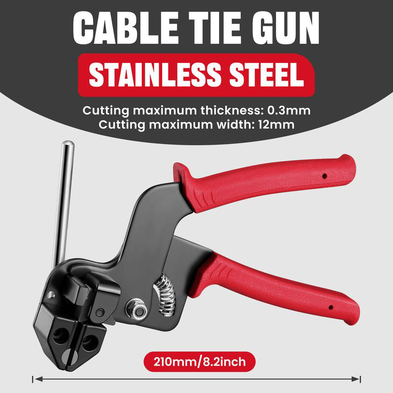 🔧 Professional Stainless Steel Cable Tie Gun Kit