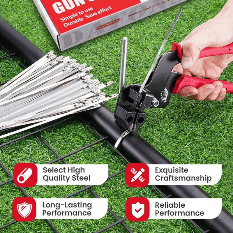 🔧 Professional Stainless Steel Cable Tie Gun Kit