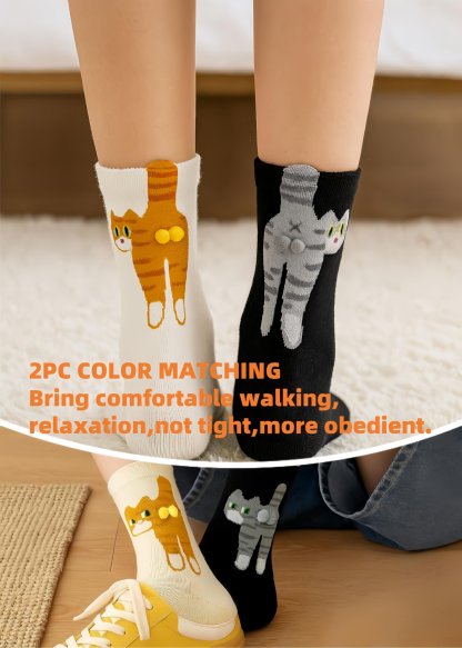 HOT SALE 🔥3D Cat Socks with Fuzzy Balls!