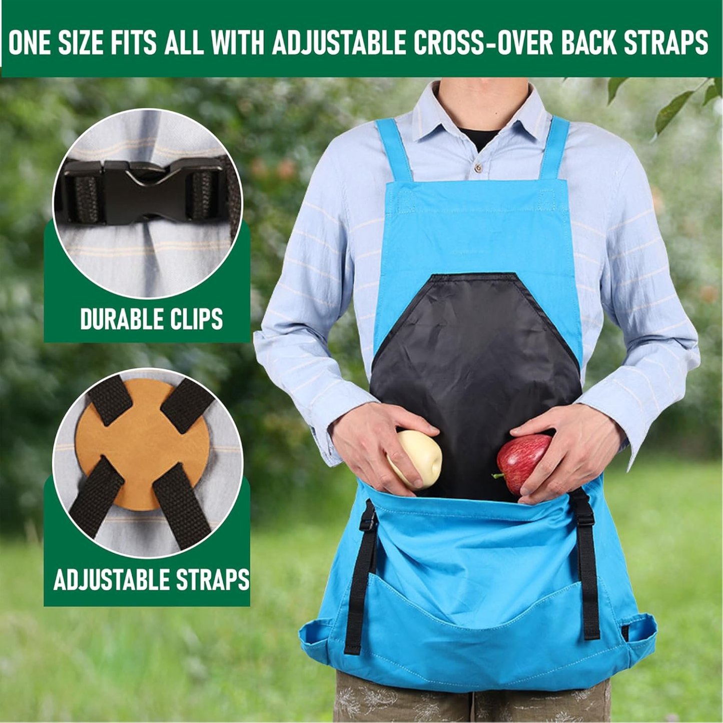 🌿 Heavy-Duty Gardening Apron – Hands-Free, Comfortable & Durable! 🌿