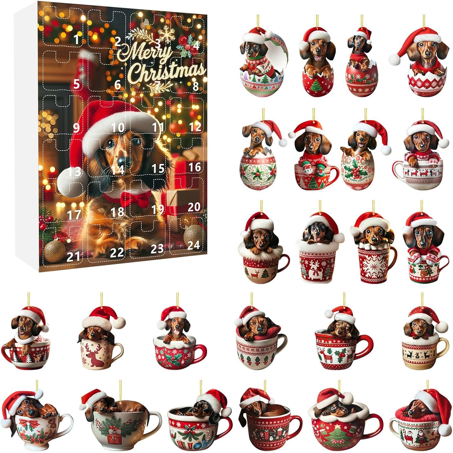 2026 Christmas Dachshund Advent Calendar