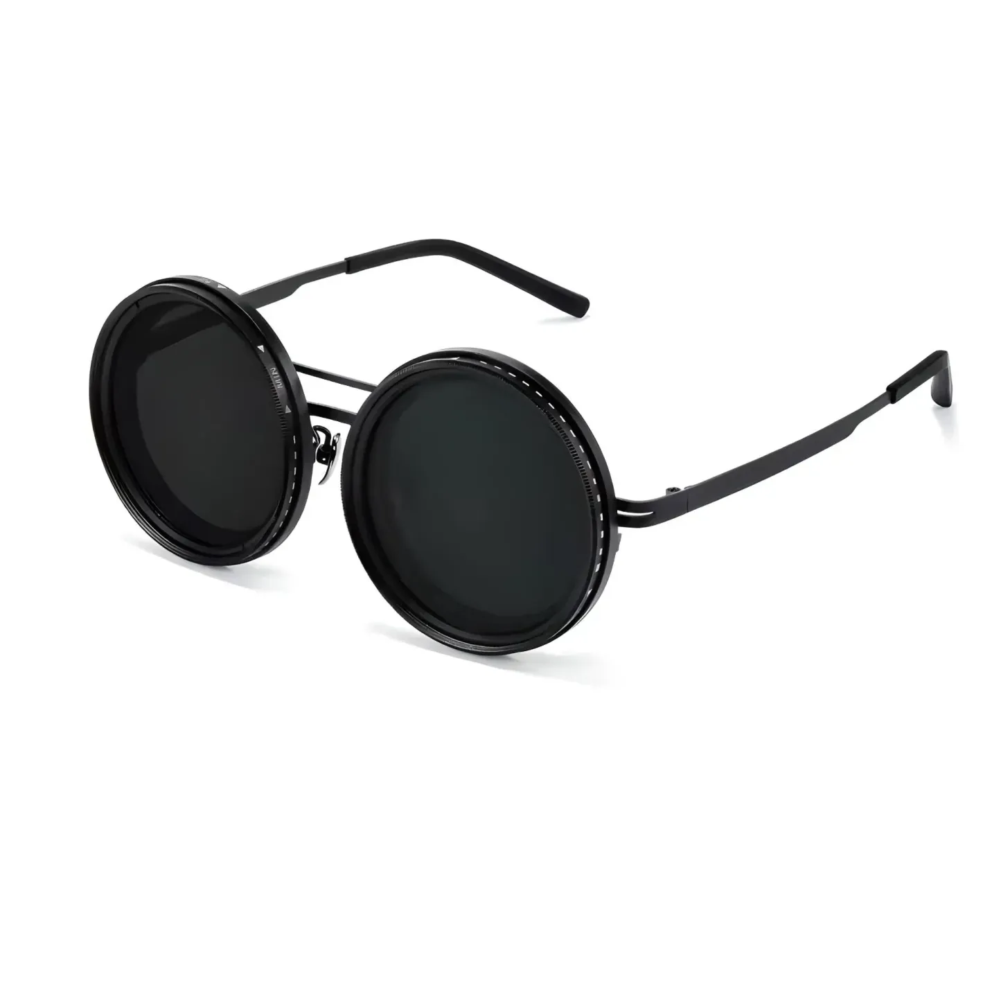 Adjustable Tint Polarized Round Sunglasses | ND9 Stepless 1-9 Gears